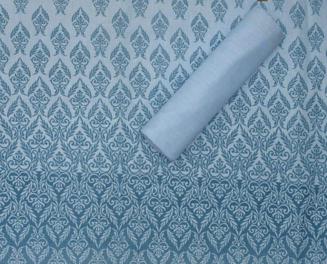 Men’s Unstitched Cotton Self Print Kurta Fabric – Blue Winter Wear (3.5 Gazz Shirt, 2.25 Gazz Trouser, Bulk Pack of 250)