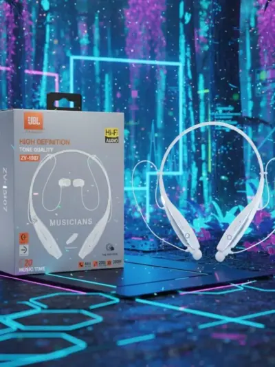 boAt L-HP11 Wireless Bluetooth Neckband Earphones – Long-Lasting Battery, Fast Charging, Super Bass, Clear Calls (White)