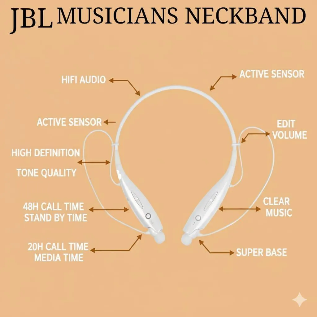 boAt L-HP11 Wireless Bluetooth Neckband Earphones – Long-Lasting Battery, Fast Charging, Super Bass, Clear Calls (White)