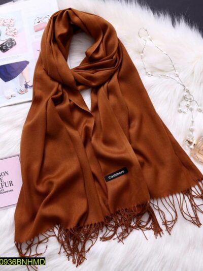 Women’s Woolen Plain Shawl – Soft Winter Wrap, 2.5 Gazz Length