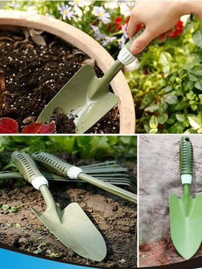 Durable Stainless Steel Garden Shovel – Rust-Resistant Easy-Grip Hand Tool (Green, 1 Pc)