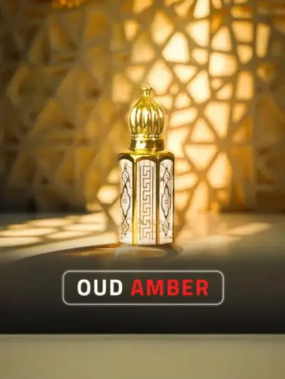 Amber Oud Cedarwood Oil Attar – Alcohol-Free Mood-Enhancing Unisex Fragrance (3ml)