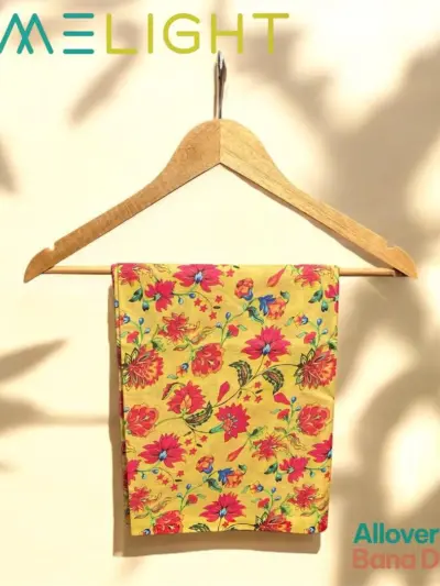 LimeLight 2-Pcs Women’s Unstitched Bana Dora Printed Suit – Yellow, Cotton Lawn