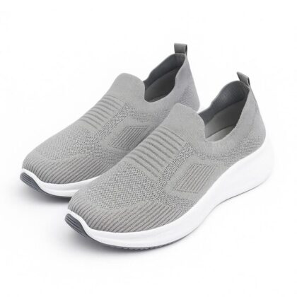 Men’s Grey PVC Walking Skechers – Comfortable Casual Shoes for Daily Wear