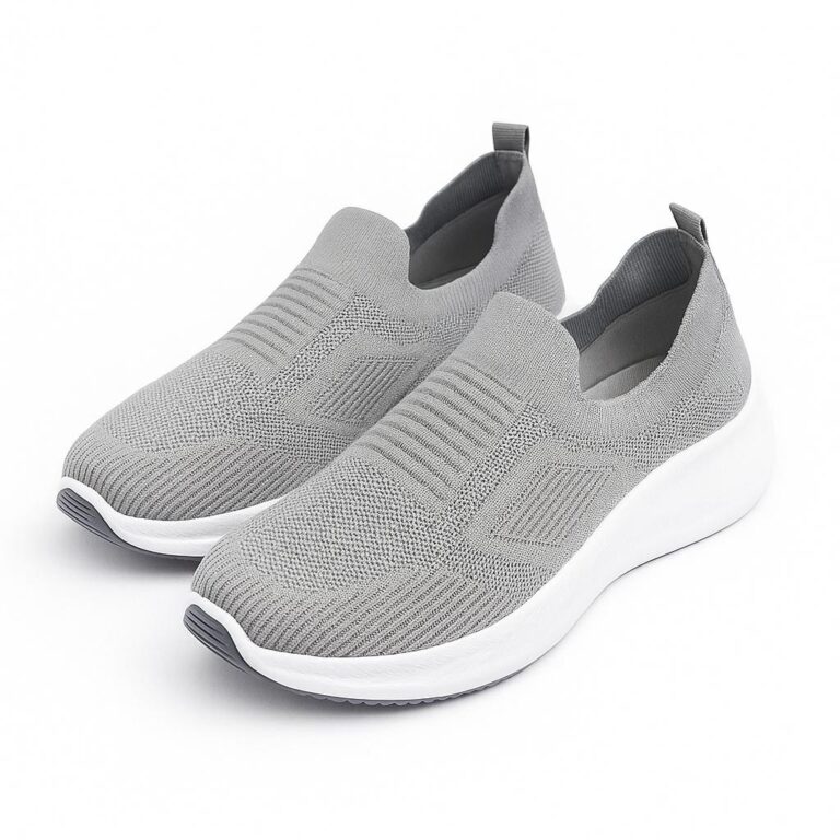 Men’s Grey PVC Walking Skechers – Comfortable Casual Shoes for Daily Wear