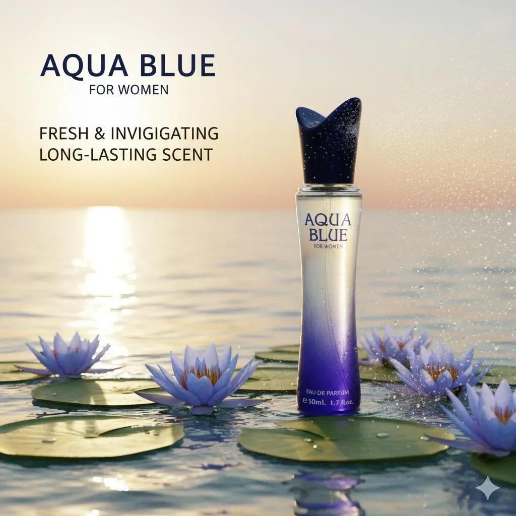 Aqua Blue Eau De Parfum for Women – Long-Lasting Fresh & Refreshing 50ml