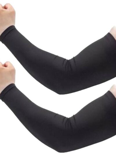 UV Protection Arm Sleeves for Men – Breathable Sports Compression Sleeves | Free Size High Elasticity (1 Pair)