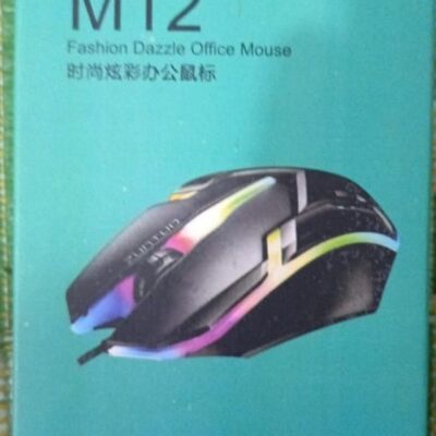 M12 RGB Optical Wired Gaming & Office Mouse for PC & Laptop – USB 2.0/3.0, 20M Clicks, ABS Body (Black)