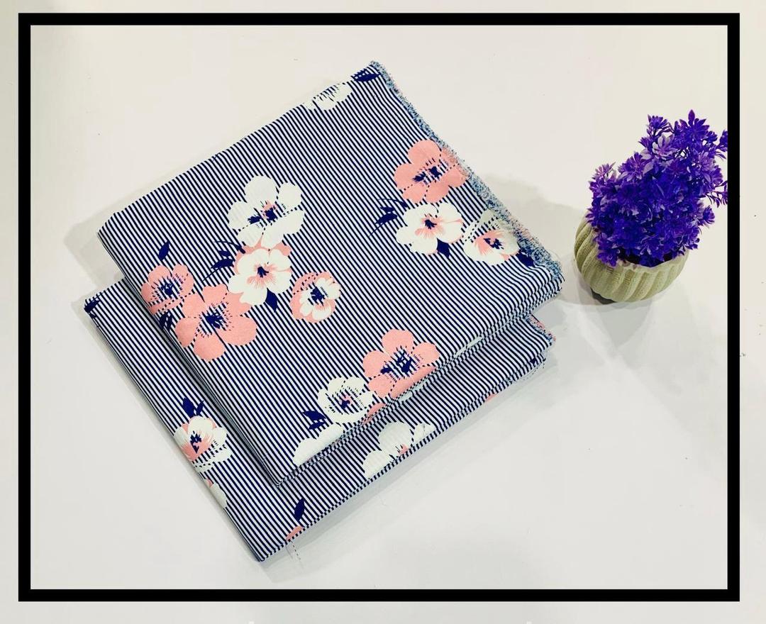 Women’s 2 Pcs Unstitched Digital Print Polo Cotton Suit – Multicolor, 4.5 Gazz Fabric (Shirt & Trouser)