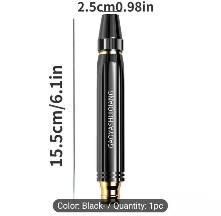 Universal Multi-Functional Car Wash Spray Head – Adjustable Water Flow Plastic Nozzle (Black, 1 Pc)