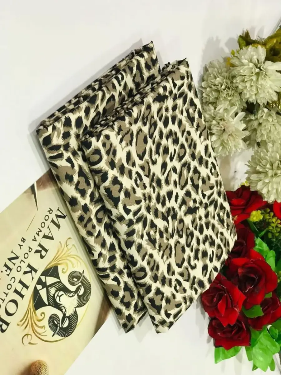 Women’s 2-Piece Unstitched Printed Cotton Suit – Grey | Shirt & Trouser | 2.5 Gazz Cutting