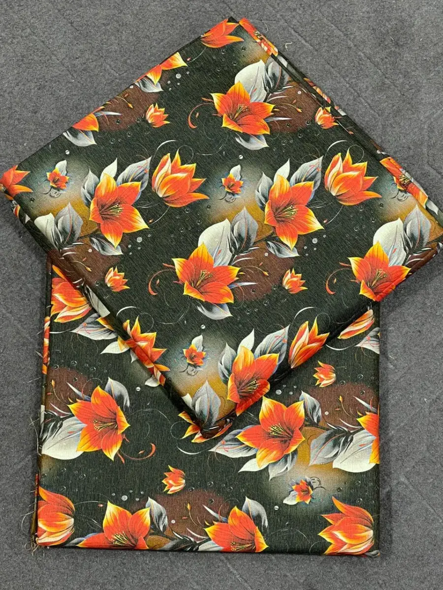 Women’s Shamery 2 Pcs Unstitched Printed Suit – Black | Shirt 5 Gazz, Trouser 5 Gazz