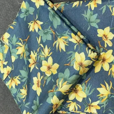 Women’s Shamery 2 Pcs Unstitched Printed Suit – Blue | Shirt 5 Gazz, Trouser 5 Gazz