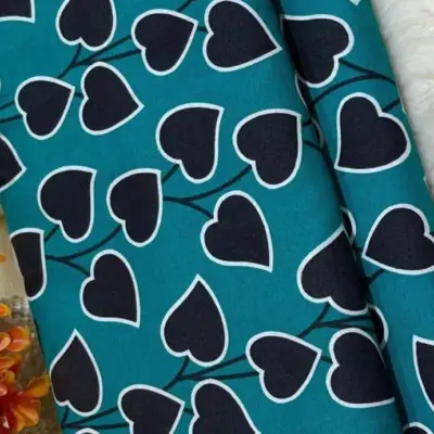 Women’s 2 Pcs Unstitched Printed Polo Cotton Suit – Green | 2 Meter Fabric