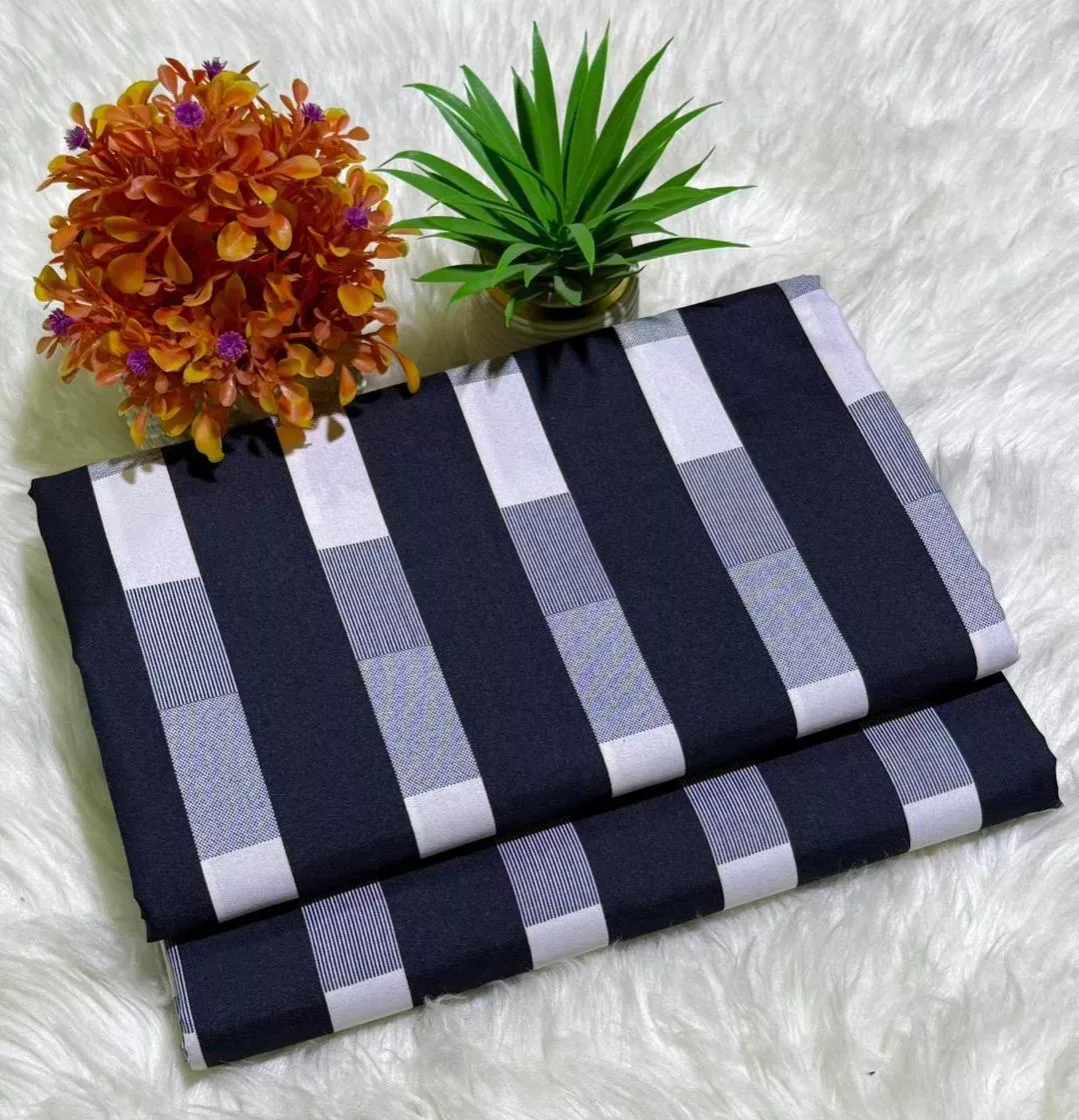 Women’s 2 Pcs Unstitched Printed Polo Cotton Suit – Black (2 Meter Cut)