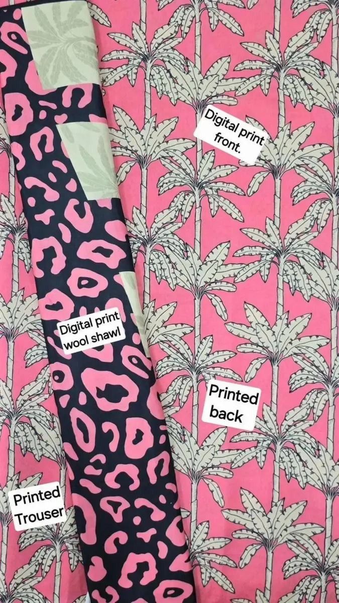 Women’s 3-Piece Unstitched Printed Dhanak Suit with Chiffon Dupatta – Multicolor | Digital Print Shirt | 2.5m Fabric Set