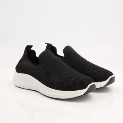 Black Camel Slip On Skechers Shoes 8512 – Black