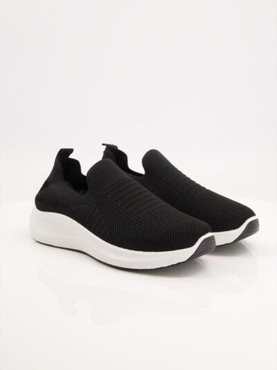 Black Camel Slip On Skechers Shoes 8512 – Black
