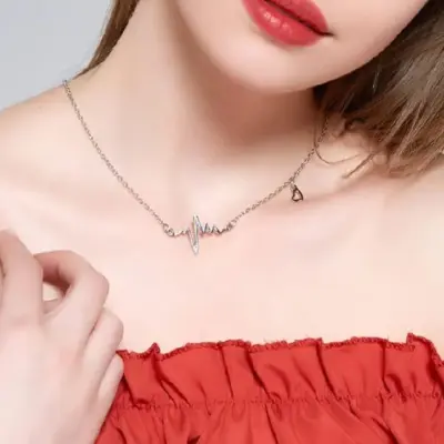 Beautiful Life Line Necklace Alloy Golden 1 Pc