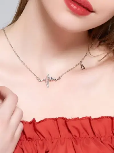 Beautiful Life Line Necklace Alloy Golden 1 Pc