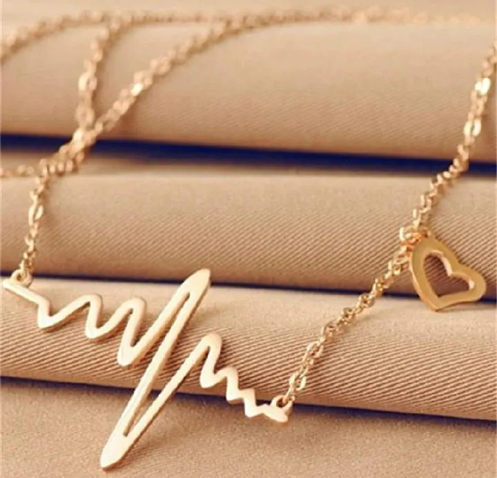 Beautiful Life Line Necklace Alloy Golden 1 Pc