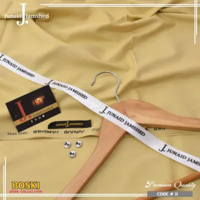 Men’s Unstitched Boski Suit – Premium Plain 4 Meter Summer Fabric (Mustard).