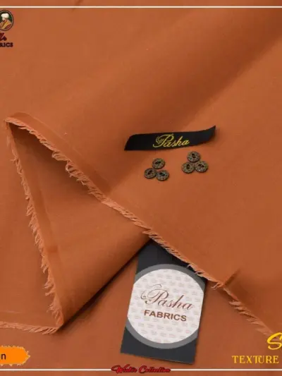 Men’s Unstitched Khaddar Textured Winter Suit – Orange (4.5 Meter Premium Fabric)
