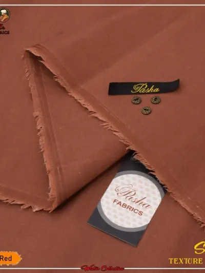 Men’s Unstitched Khaddar Textured Winter Suit – Brown (4.5 Meter Premium Fabric)
