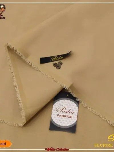 Premium Men’s Unstitched Khaddar Textured Suit – Golden | Winter Fabric 4.5M
