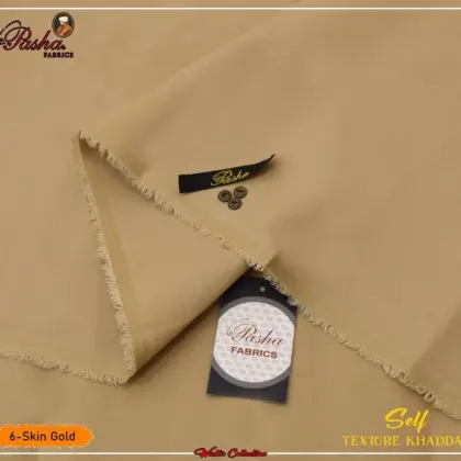 Premium Men’s Unstitched Khaddar Textured Suit – Golden | Winter Fabric 4.5M