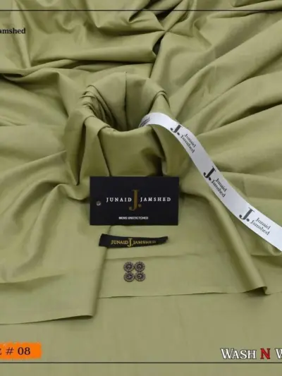 Men’s Unstitched Boski Plain Suit – Green (4 Meter Fabric)