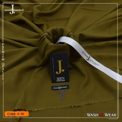 Men’s Unstitched Boski Plain Suit – Green (4 Meter Fabric)