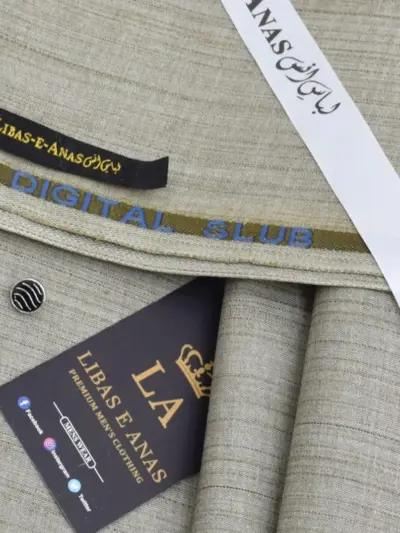 Men’s Unstitched Khaddar Textured Suit – Green, 4 Meter Fabric
