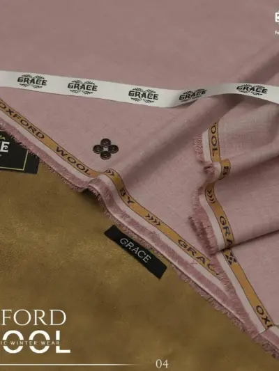 Men’s Pink Wool Plain Unstitched Suit – Winter Collection