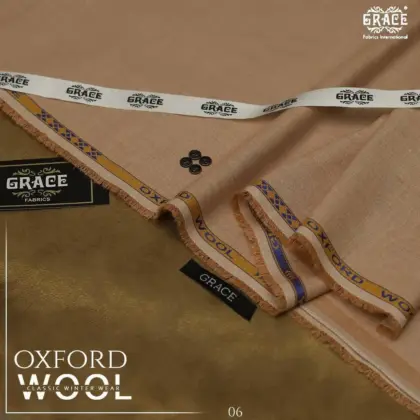 Men’s Orange Wool Plain Unstitched Suit – Winter Collection