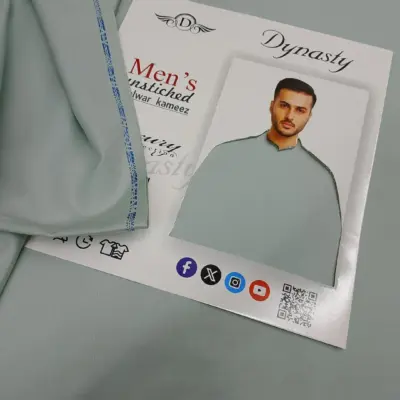 Men’s Green Wash and Wear Plain Unstitched Suit – All Season