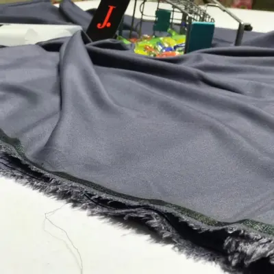 Men’s Grey Wash and Wear Plain Unstitched Suit – All Season Fabric