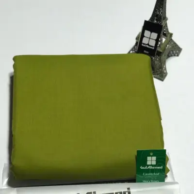 Men’s Unstitched Wash and Wear Plain Suit – Green