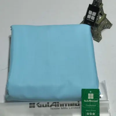 Men’s Unstitched Wash and Wear Plain Suit – Blue