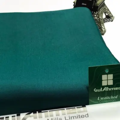 Men’s Unstitched Wash and Wear Plain Suit – Blue