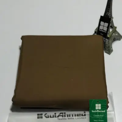 Men’s Unstitched Wash and Wear Plain Suit – Brown