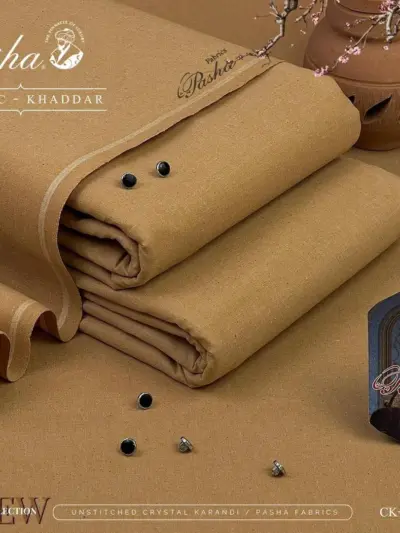 Men’s Unstitched Khaddar Plain Suit – Ivory