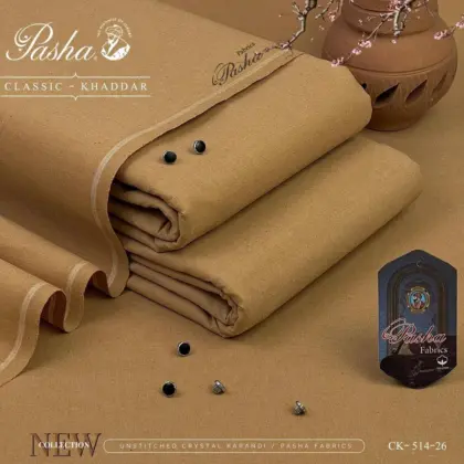 Men’s Unstitched Khaddar Plain Suit – Ivory