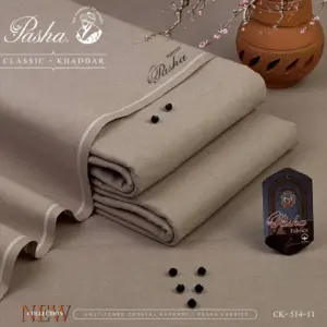 Men’s Unstitched Khaddar Plain Suit – Silver