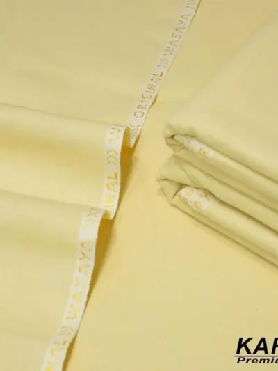 Men’s Unstitched Karandi Plain Suit – Ivory