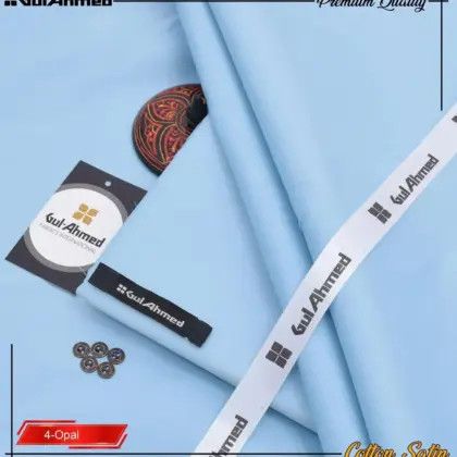 Men’s Unstitched Cotton Sotton Plain Suit – Turquoise (4 Meter)