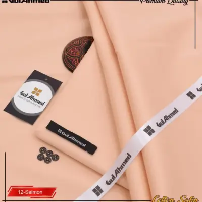 Men’s Unstitched Cotton Sotton Plain Suit – Winter Fabric – Orange Color