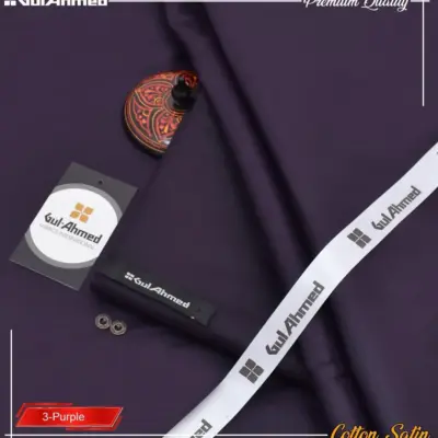 Men’s Unstitched Cotton Sotton Plain Suit – Winter Fabric – Purple Color