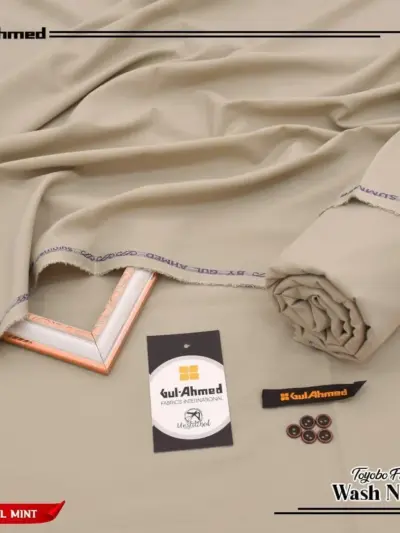 Men’s Unstitched Wash & Wear Plain Brown Suit – 4 Yards