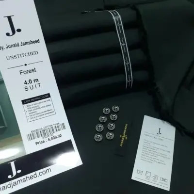 Men’s Unstitched Wash and Wear Plain Suit – Green (4 Meter)